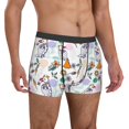 thumbnail image 5 of Men's Boxer Briefs, Bohemian Cute Parrot Flower Soft Comfy Mens Underwear Boxer Briefs Breathable With Widen Waist, 5 of 7