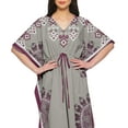 thumbnail image 4 of Moomaya Womens Long Beach Kaftan Beachwear Bikini Coverup Dress Kaftan Plus Size, 4 of 6