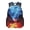 Blue & Red Flame, variant on Galaxy Cat Kids Backpack for Toddler Boys Outdoor Travel Daypack Elementary School Bag Lightweight Camping Vacation Large Capacity