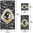 thumbnail image 3 of SKYSONIC 3 Pack Towel Geometric Eyes Cotton Bath Towel Set (1 Bath Towel, 1 Hand Towel, 1 Washcloth) for Bathroom, Super Soft and Quick Dry Towels, 3 of 7