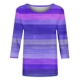 thumbnail image 4 of cocolona Womens Plus Size Tops Fashion Casual Loose 3/4 Sleeve T-shirts Lightweight Comfy Crew Neck Blouses 2025, 4 of 4