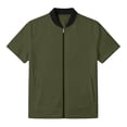 thumbnail image 6 of ZRGHAOYLQ Full Zip T Shirts for Men Short Sleeve Summer Lightweight Athletic Tshirts with Pockets Casual Fitness Workout Running Shirts, 6 of 9