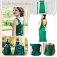 thumbnail image 6 of Green Satin Zipper Replacement Set Satin Corset Back Kit Adjustable DIY Craft Wedding Dress Accessories Materials, 6 of 6