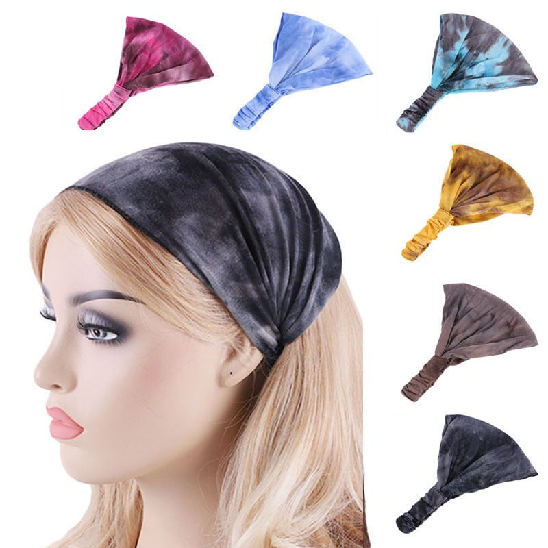 Simple Pleated Printing Hairband Hoops Ruffled Headband Women's Hair Accessories