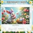 thumbnail image 2 of Pink Bunny Easter Banner Colorful Letters Peeps Backdrop Easter Eggs Carrot Decor Bunny Display for Easter Party Spring Celebration Kids Event, 2 of 9