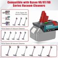 thumbnail image 6 of New Version V6 V7 V8 Battery Adapter for Makita 18V Lithium Battery Convert to Work with for Dyso V8 V7 V6 Animal Absolute Motorhead Fluffy Vacuum Cleaners, 3-in-1 Vacuum Battery Converter, 6 of 6
