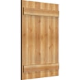 thumbnail image 2 of 26 7/8"W X 38"H Timbercraft Five 5 3/8" Boards Joined Board-N-Batten Shutters, Rough Sawn Western Red Cedar (Per Pair), 2 of 13