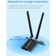 thumbnail image 2 of 6 Bluetooth 5.0 3000 Mbps Dual Band 5.G / 2.4G - adaptadora inalámbrica WiFi para computadoras de escritori Macarena tarjeta de red PCIe de escritorio, 2 of 8