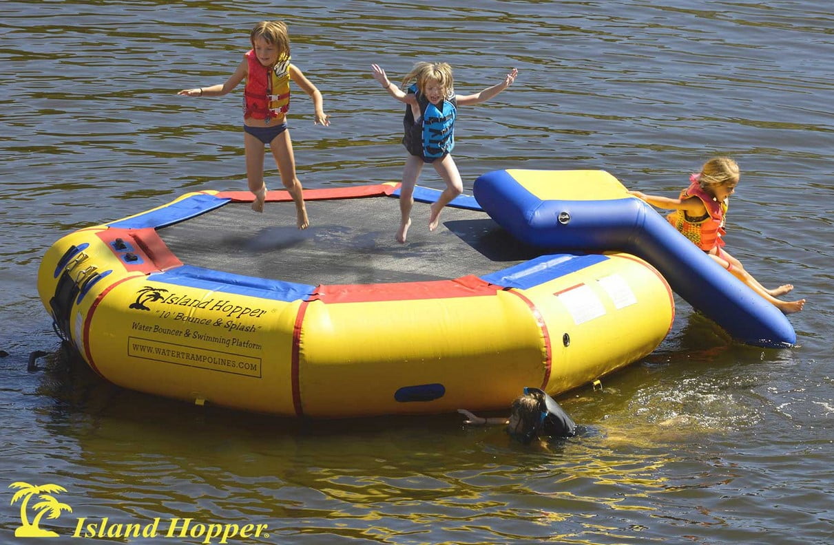 ISLAND HOPPER 10 Feet Bounce and Splash Water Park with Bouncer Slide