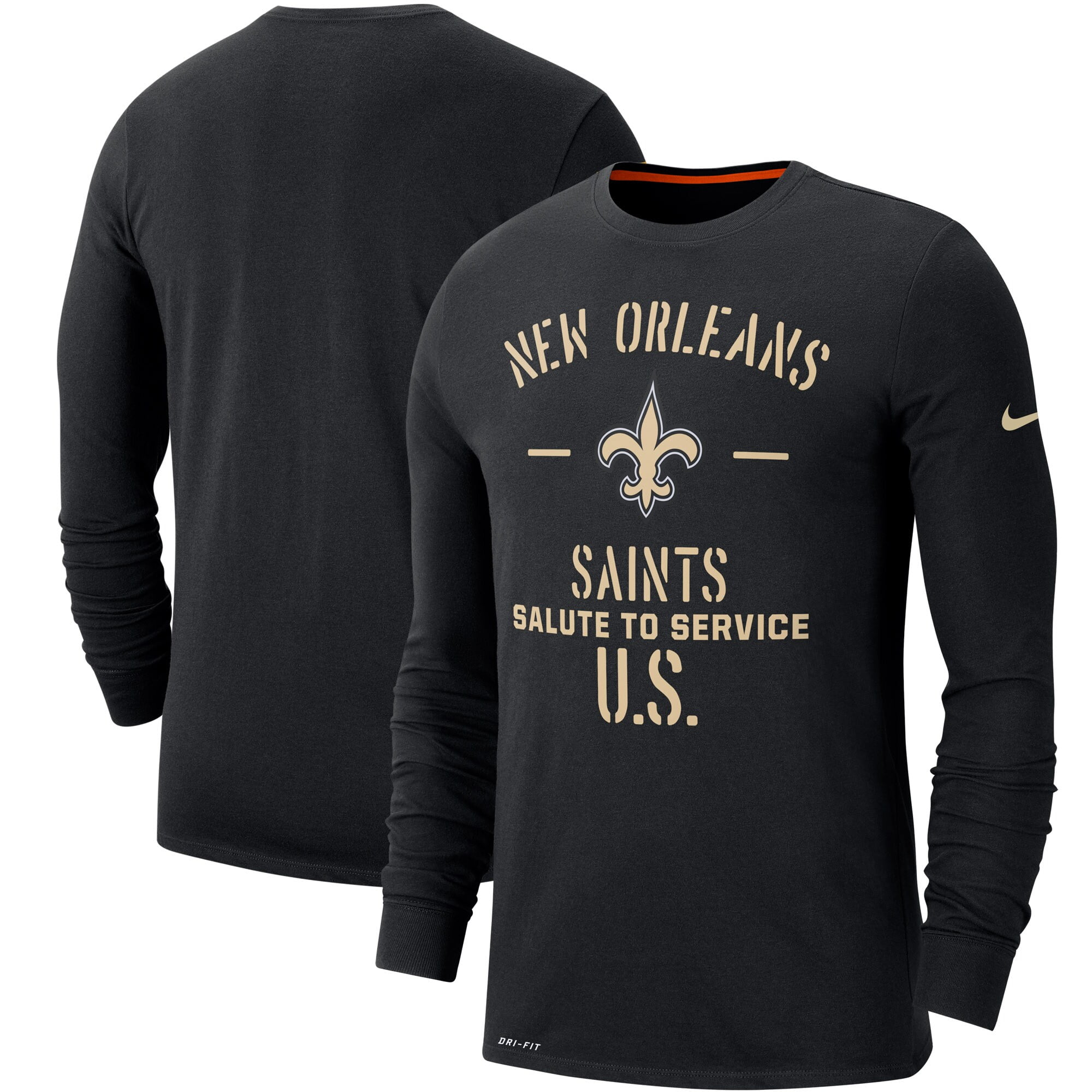saints salute to service long sleeve shirt