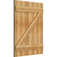 thumbnail image 2 of 26 7/8"W X 35"H Timbercraft Five 5 3/8" Boards Joined Board-N-Batten Shutters W/Z-Bar, Rough Sawn Western Red Cedar (Per Pair), 2 of 13
