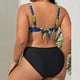 thumbnail image 5 of Trajes de baño Amzcrzy Tankini para mujer trajes de baño de moda para mujer traje de baño de talla grande traje de baño estampado con tirantes laterales traje de baño dividido traje de baño azul XL, 5 of 9