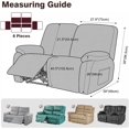 thumbnail image 2 of SHANNA Faux Leather Recliner Chair Covers, 4-Piece Stretch Reclining Sofa Slipcovers with Pocket, Washable Furniture Protector (Burgundy, 2 Seater), 2 of 9