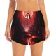 thumbnail image 2 of Balery Red Moon Lava Pantalones cortos deportivos para mujer con forro y dos bolsillos, elásticos, para entrenamiento, gimnasio, yoga-Small, 2 of 7