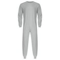 thumbnail image 3 of Hansber Back Zip Long Sleeve Jumpsuit Adaptive Clothing for Adult Women Men Alzheimer Special Needs Incontinence Care Grey M, 3 of 7