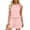 #01 Pink 【Mix & Match: Stock Up on Your Favorite Colors】, variant on Women's Sleeveless Blouse And Drawstring Shorts Set With Pockets, Casual 2 Piece Outfits For Summer, Soft Polyester Blend, Matching Sets For Vacations, Lounge Or | TruBelle,Pink L