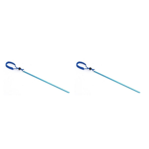 Yuarrent Palo de buceo, varilla de puntero de presión, aleación de aluminio, fabricante de ruido, varillas de arrecife, medición Azul claro 2Conjunto