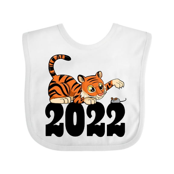 Inktastic 2022 Year of the Tiger Boys or Girls Baby Bib