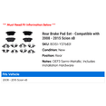 thumbnail image 2 of Rear Brake Pad Set - Compatible with 2008 - 2015 Scion xB 2009 2010 2011 2012 2013 2014, 2 of 2