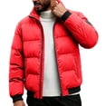 thumbnail image 3 of DYTTDG Men’s Winter Puffer Jacket, Long Sleeve Zip Up Quilted Outerwear with Ribbed Cuffs, Casual Loose Fit Coat for Daily Outdoor Wear, 3 of 8