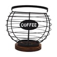 thumbnail image 2 of hengtong Coffee Capsule Container, Multipurpose Metal Wire Storage Basket with Handle for Black, 2 of 10