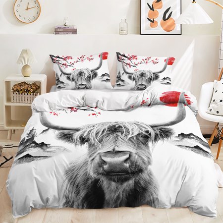 Hosima 3 Piece 3D Digital Printed Duvet Cover Full Size Bedroom Decorative Bedding Set,DEX65-Full