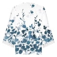 thumbnail image 5 of Mujeres Ocio Elegante Jersey Impreso Encaje Impresión Tres cuartos Manga Cuello en V Tops OAVQHLG3B Store lin121212, 5 of 5