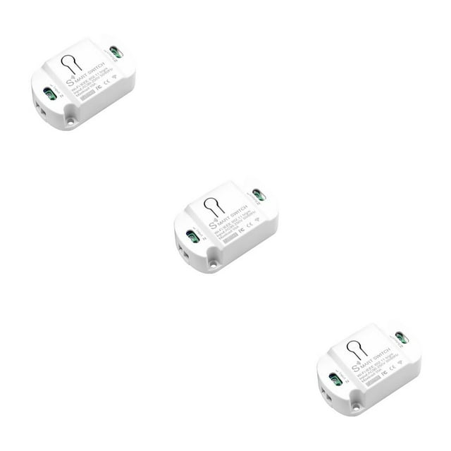 Wisewang Tuya 10A Interrupteur Intelligent WiFi Interrupteur à Distance Sans Fil Minuterie Contrôle par Application Maison Intelligente pour Google Modules d'Automatisation 3Ensemble