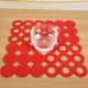 thumbnail image 3 of Juego de 4 manteles individuales de fieltro cuadrados rojos para decorar la mesa del comedor, 3 of 3