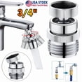 thumbnail image 2 of PURELY- Brass Sink Faucet 3/4" To Garden Hose Adapter Swivel Adapter With Aerator Kit Us, 2 of 6