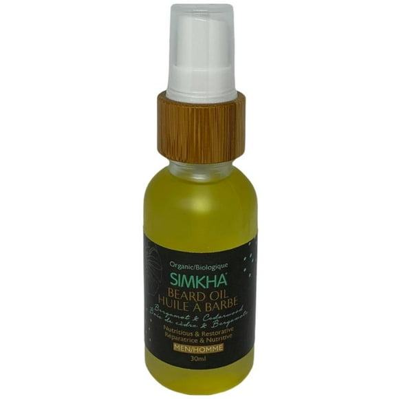 SIMKHA Beauty Organic and Vegan Bergamot and cedarwood Beard oil