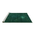 thumbnail image 2 of Ahgly Company Machine Washable Indoor Rectangle Abstract Turquoise Blue Modern Area Rugs, 7' x 9', 2 of 4
