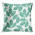 thumbnail image 1 of RYLABLUE Brown Leaf Oak Leaves Green Pattern Tree Silhouette White Throw Pillowcase Cushion Case Cover, 1 of 1