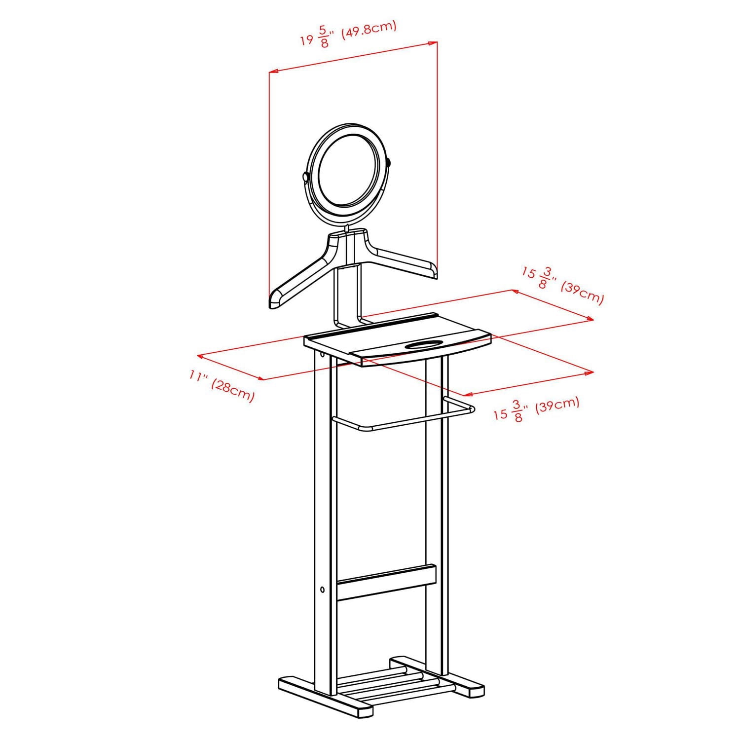 Winsome Carson Valet Stand in Espresso Finish - 92055