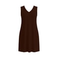 thumbnail image 5 of yillto Plus Size Women Nightgown V Neck Sleeveless Nightshirts Sleepwear Loungewear Nightdress XL-5XL, 5 of 6