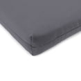 thumbnail image 3 of Jordan Manufacturing Sunbrella 17" x 19" Canvas Charcoal Solid Rectangular Outdoor Chair Pad Seat Cushion with Ties (2 Pack), 3 of 11