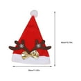 thumbnail image 2 of Kearding Sombreros navideños Transpirable Niños Disfraz de niños Gorros de Papá Noel Sombreros de felpa cálidos Sombreros Festival Bow-knot Kits de decoración para fiestas Tipo 3, 2 of 6