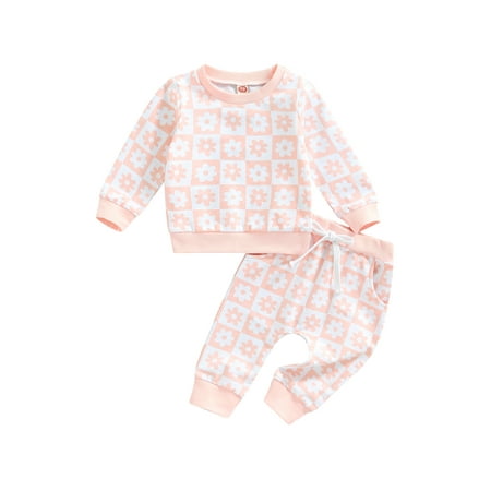 

ZIYIXIN Toddler Baby Girls Floral Clothes Long Sleeve Pullover Sweatshirt Tops Long Pants 2PCS Fall Winter Outfits Pink 2-3 Years