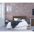 thumbnail image 1 of Nexera 3-Piece Bedroom Set With Bed Frame, Headboard & Nightstand, Full|White & Walnut, 1 of 7