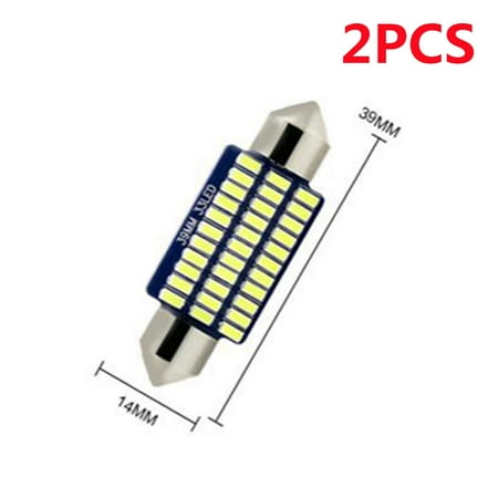 

2Pcs COB No Error Canbus 3014 6500K White C5W Dome Lamp Car LED Reading Bulbs Festoon Light 39MM