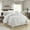 White, variant on Nanshing Jennae 7 Piece Shabby Chic Pintuck Comforter Set, Apricot, Queen