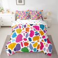 thumbnail image 2 of Manfei Colorful Graffiti 7-Piece Twin Bedding Sets,Modern Geometric Pattern Bedding Comforter Set,Watercolor Print Sheet Sets For Girls Kids,Microfiber Bedroom Decor Reversible, 2 of 8