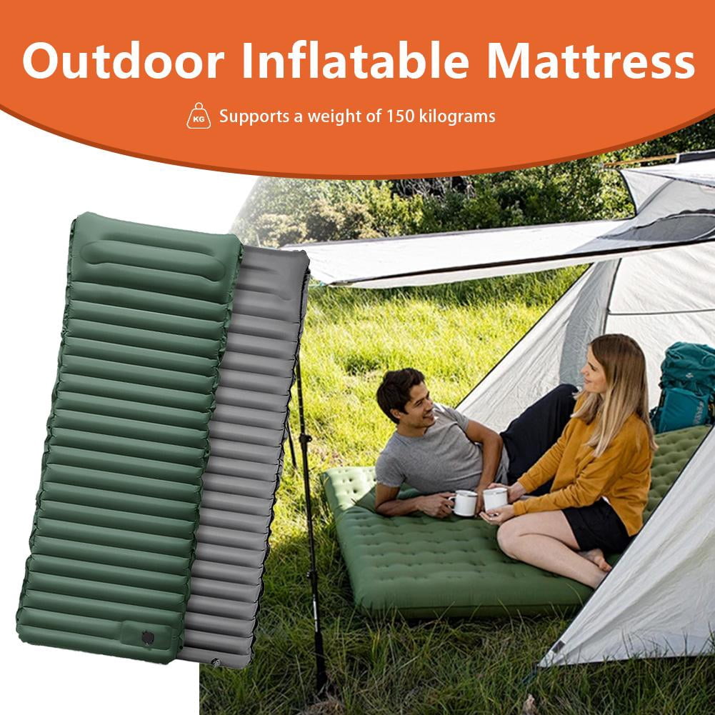 Camp Self Inflating Camping Mattress with Built-in Foot Pumpღ