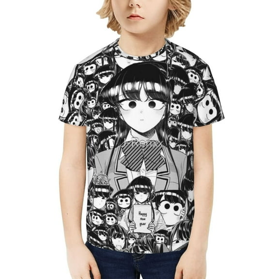 Anime Komi Can'T Communicate Komi Shouko Kids T-Shirt 3D Printed Graphic T-Shirts Boys and Girls Short Sleeve Shirts for Youth Kids X-Small