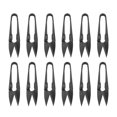 thumbnail image 2 of Tijeras de acero con alto contenido de carbono tijeras de hilo pequeñas negro 12 piezas de alta dureza para zapatos de ropa ANGGREK Otros, 2 of 8