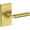 Brass, variant on Baldwin HDLKFCFR044 Lake Forest Non-Turning One-Sided Dummy Door Lever - Brass