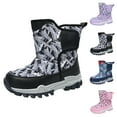 thumbnail image 6 of Otqutp Kids 𝗦now Boots Boy's Girl's Waterproof Cold Weather Classic Camouflage Booties Winter Outdoor Hiking Thicken Shoes, 6 of 6