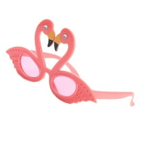 KALLORY 1Pack Flamingo Eye Glasses Pink Plastic Party Props For Beach Pool And Luau Parties