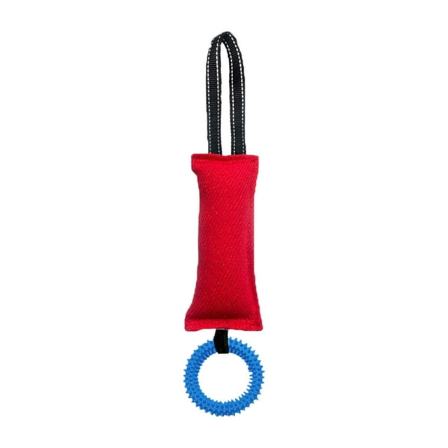 S SERENABLE Jouet de Traction pour Chien Oreiller Léger et Résistant pour Chiot Moyen à Grand Chien Rouge