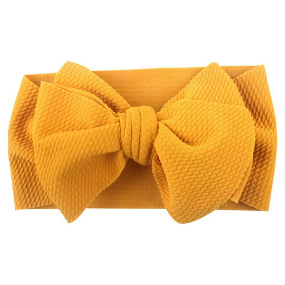 FRCOLOR 5pcs Kids Headbands Elastic Adorable Bowknot Headwrap Hair Band Headwear Hair Accessories (Blue Pink Yellow Rosy Grey)